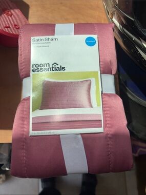 Room Essentials Satin Sham - Rose Pink
